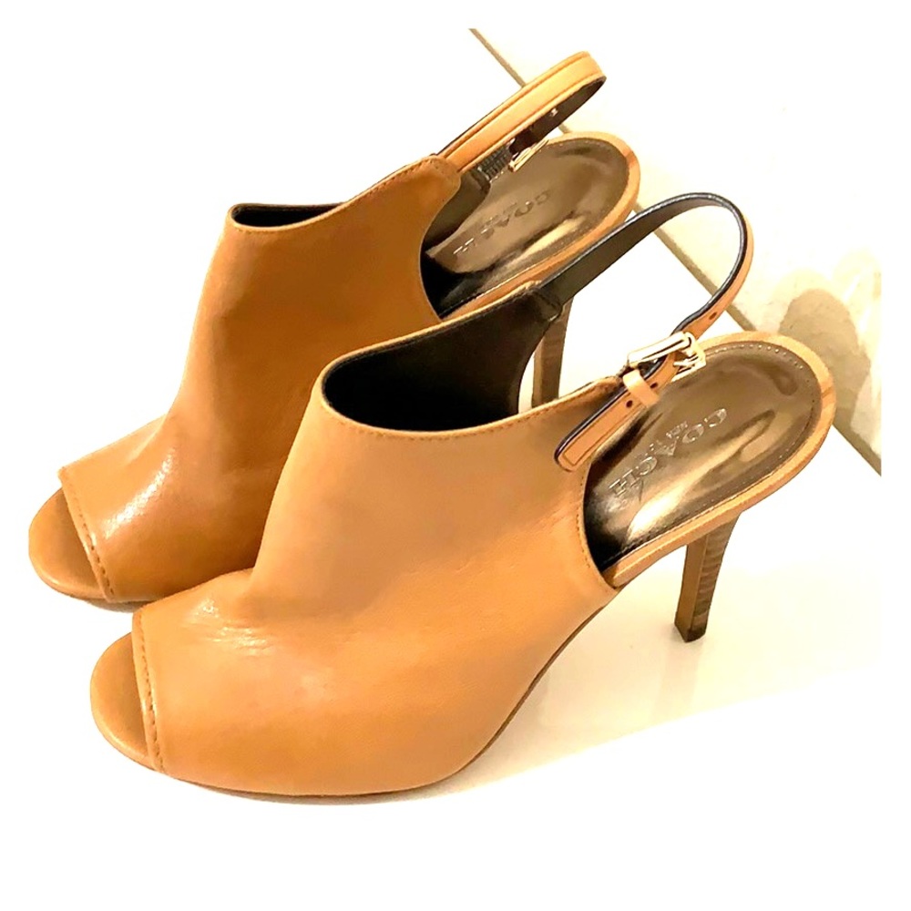 Coach Peep Toe Ankle Boot with Sling Back